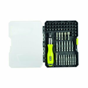 Coffret 59 accessoires vissage-boulonnage avec tournevis à cliquet