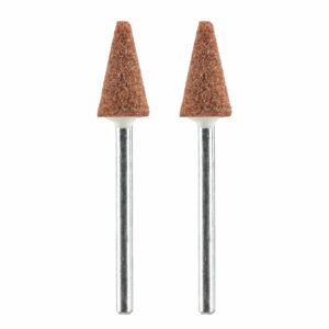 Lot de 2 meules coniques en oxyde d'aluminium 7,9 mm