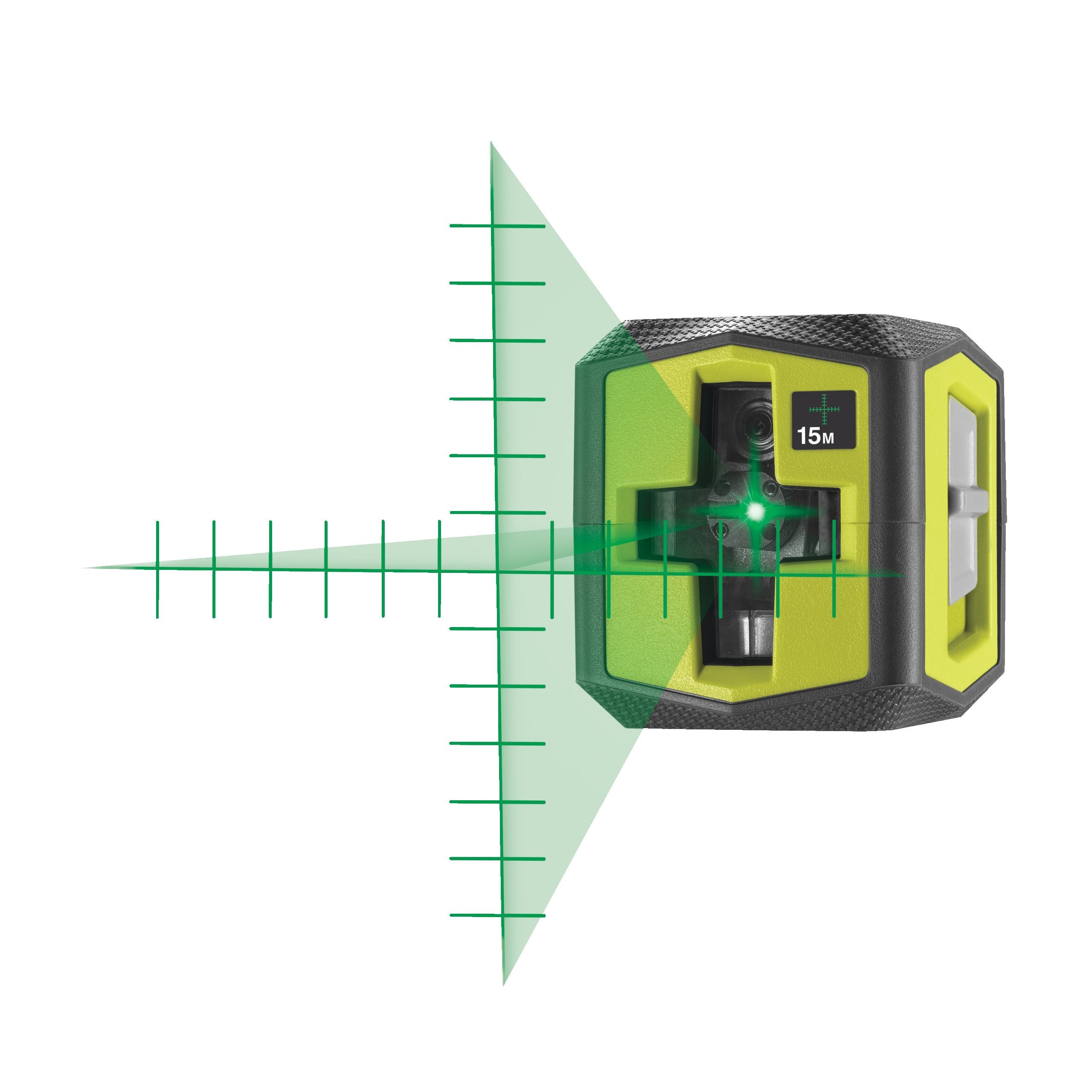 Laser croix vert avec traits de repère