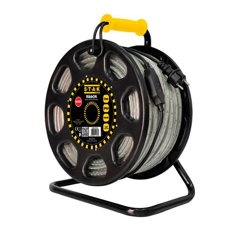 Ribbon 50m : Bandeau LED IP65, 65 000 lumens. Avec enrouleur STAK - VELAMP - ST950