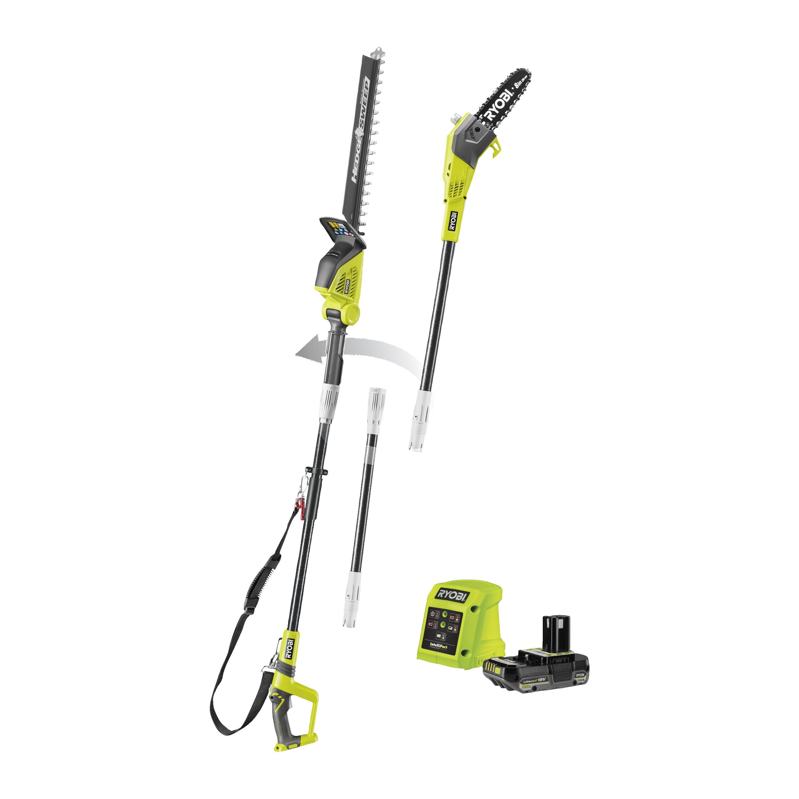 Combo 2-en-1 : Élagueur 20 cm + Taille-haies sur perche 45 cm 18V ONE+™ (1 x 2,0 Ah)