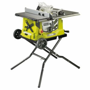 Scie circulaire sur table filaire 1800 W, lame de 254 mm, avec support à roulettes