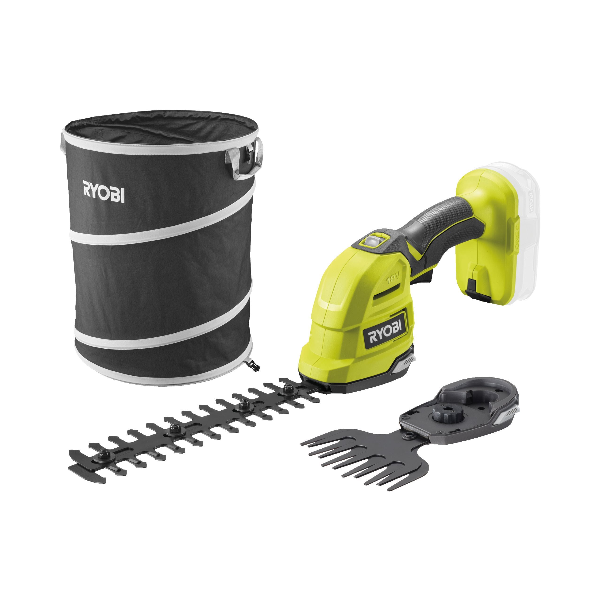 Cisaille / Sculpteur de végétaux 18V ONE+™ (vendue sans batterie ni chargeur) - Sac pop-up collecteur de végétaux inclus