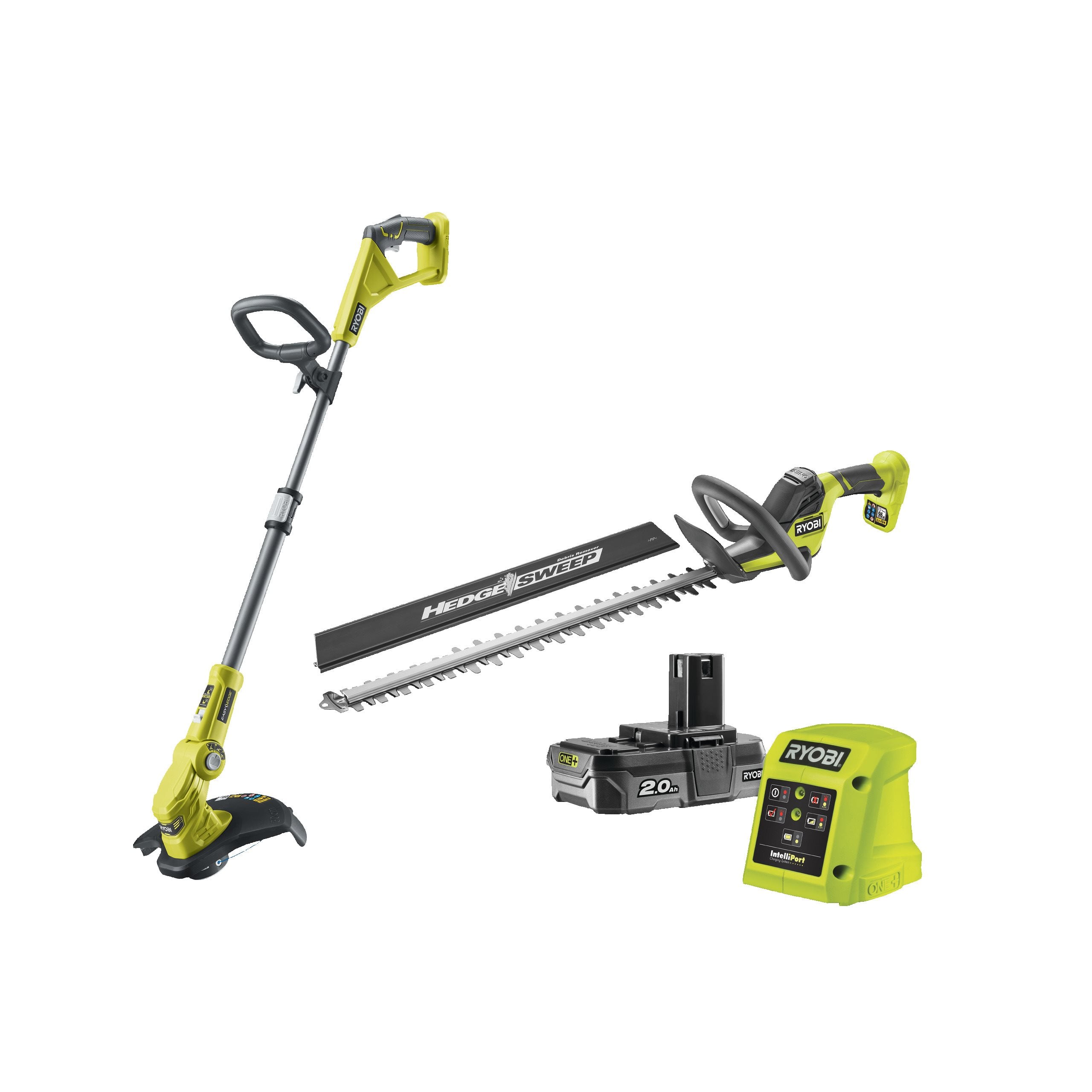 Combo coupe-bordures / dresse-bordures 25/30 cm + Taille-haies 55 cm 18V ONE+™ (1 x 2,0 Ah)