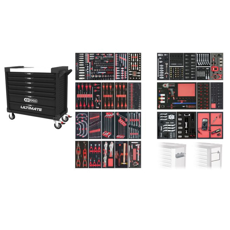 Servante XL 7 tiroirs équipée de 677 outils - KS TOOLS - 825.7677