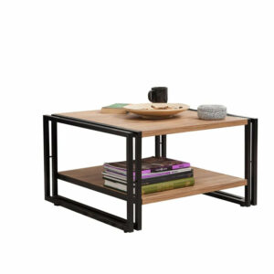 Table basse Cosmo Arena pin atlantique, 70 x 40 x 70 cm