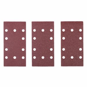 Assortiment 10 abrasifs 1/3 feuille auto-agrippants 188 x 95 mm pour ponceuses vibrantes