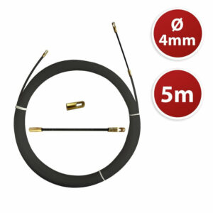 Tire fils noir en nylon Ø4mm, 5m, à tête fixe TECNID - VELAMP - SYB4-005