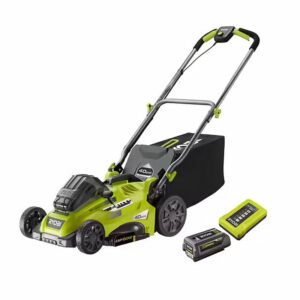 Tondeuse poussée RYOBI RLM36X41H50G 36V Ø40 cm ramassage et mulching avec 1x5Ah et chargeur 1,7A