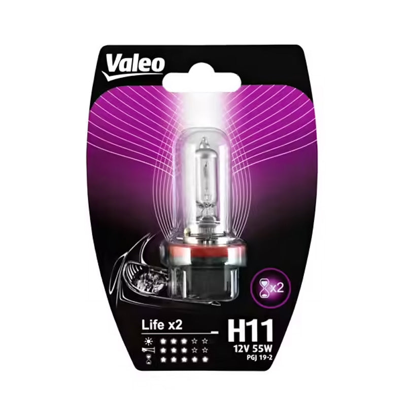 Valeo - Ampoule Halogène LIFE X2 32524 H11 55W lot de 1