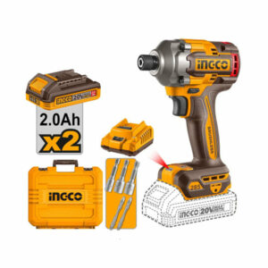 Visseuse à chocs sans fil 285 NM 20V STARTER PACK 2.0 Ah + 5 embouts P20S - INGCO - CIRLI2028E