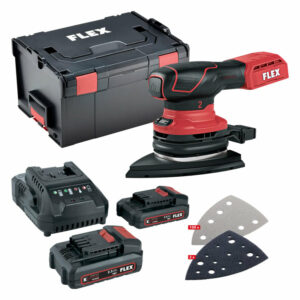 Ponceuse delta FLEX ODE 2-100 18-EC 18V avec 2x2,5Ah + chargeur et 100 abrasifs en L-BOXX