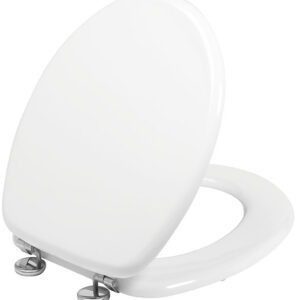 Abattant wc WOODY en charnière inox laqué blanc WIRQUIN 21230004