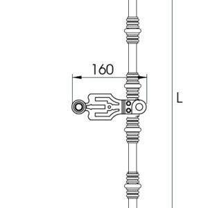 Accessoire de croisée brut TORBEL 0560S10
