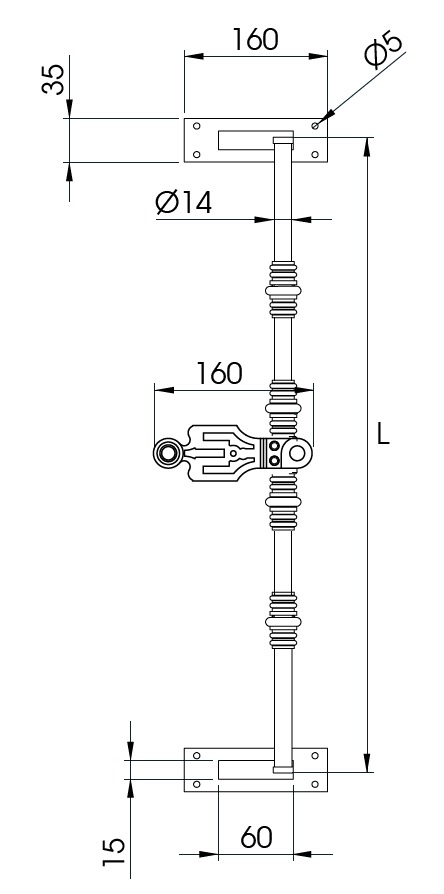 Accessoire de croisée brut TORBEL 0560S10