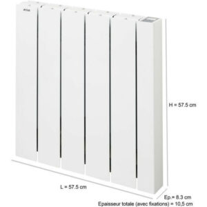 Radiateur électrique connecté à inertie fluide 1000 W Alcantara