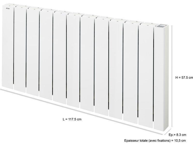 Radiateur électrique connecté à inertie fluide 2000 W Alcantara