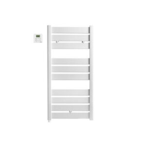 Sèche-serviettes électrique 500W, H.109.4 x l.51 cm Madras blanc