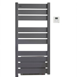 Sèche-serviettes électrique soufflant - Madras Air gris anthracite - 500 + 1000 W - 109,4 x 50 cm