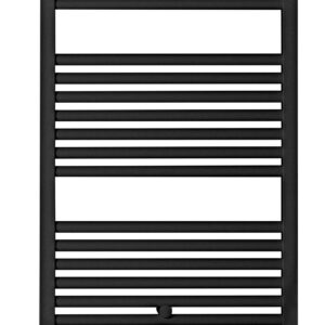 Sèche-serviettes électrique - Tweed noir - 500 W - 96,8 x 50 cm - Inertie fluide
