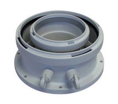 Adaptateur vertical avec prise de mesure 60/100 mm ELM LEBLANC 7738112636