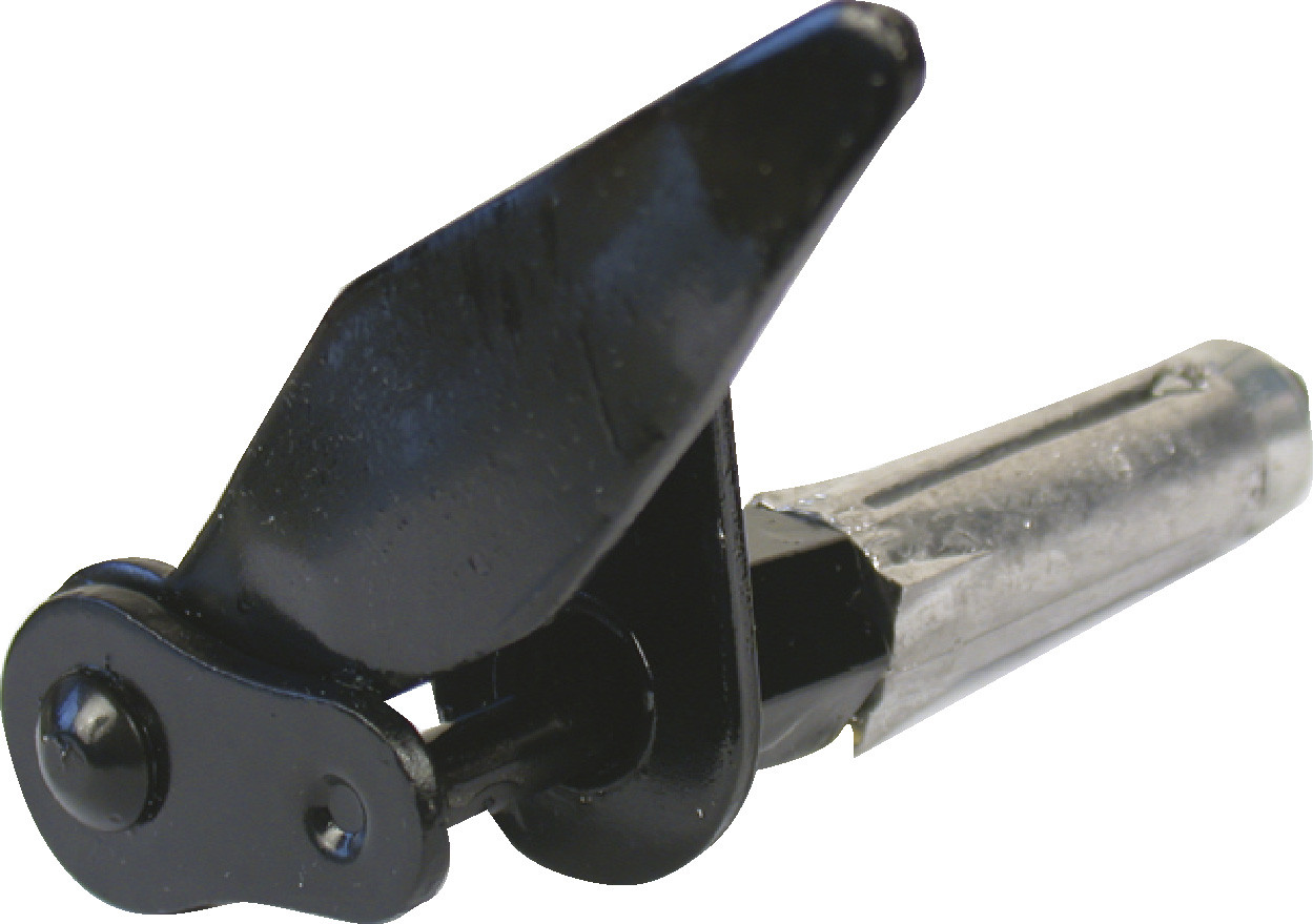 Arrêt cheville acier prépeint, H.90 x P.25 mm
