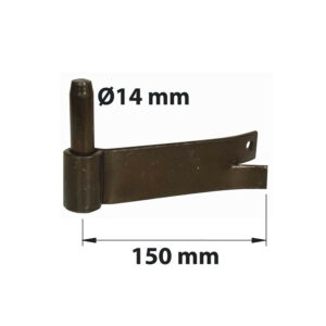 Gond à sceller renforcé D14 35X4 L140 acier noir pré-peint