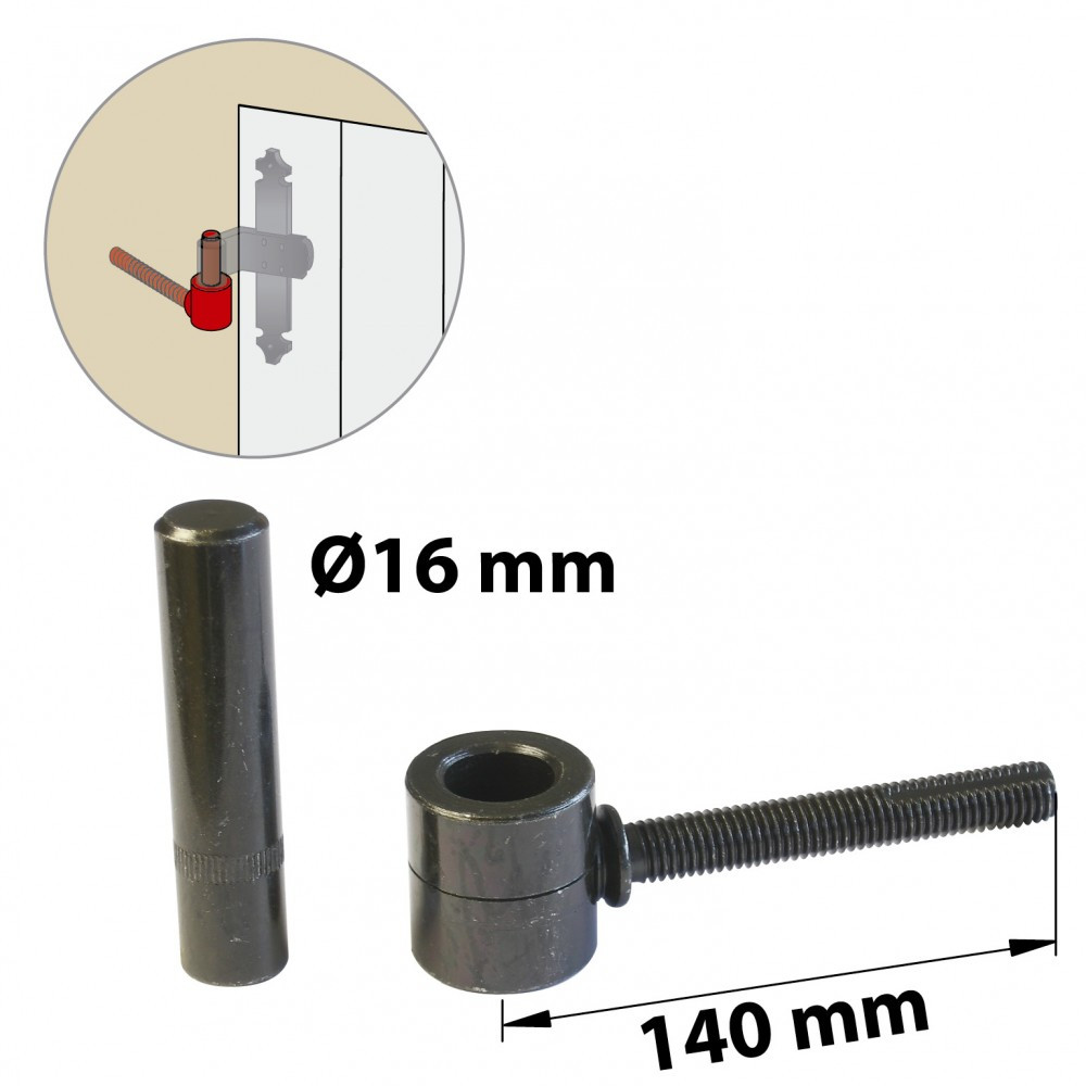 Gond chimique acier prépeint, H.80x Diam.16 mm