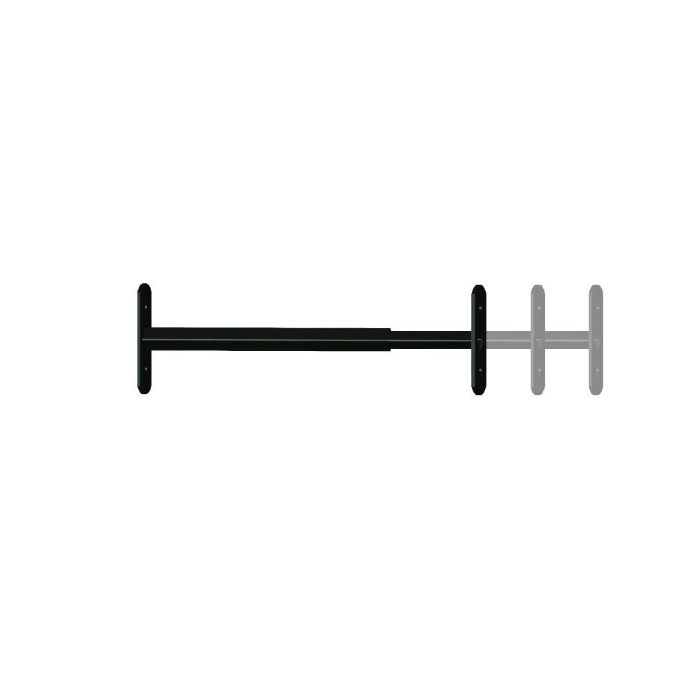 Grille défense télescopique 1 barreau 48 a 90 cm noir