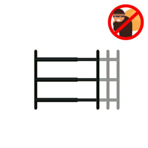 Grille défense télescopique 3 barreaux 48 a 90 cm noir