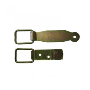 Loquet et support acier zingué, H.65 x L.130 x P.10 mm