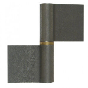 Paumelle de grille acier brut, H.80 x L.80 x P.15 mm