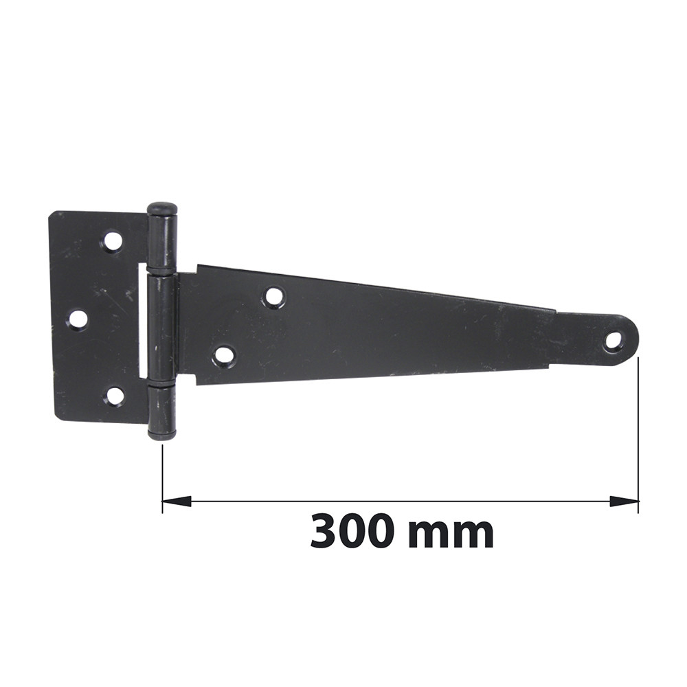 PENTURE ANGLAISE AXE COMP L300 NOIR acier mat, H.7 x L.340 x P.95 mm