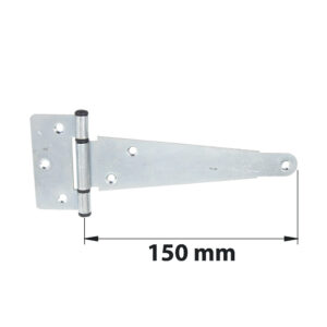 Penture anglaise axe composite L. 150 mm acier zingué blanc
