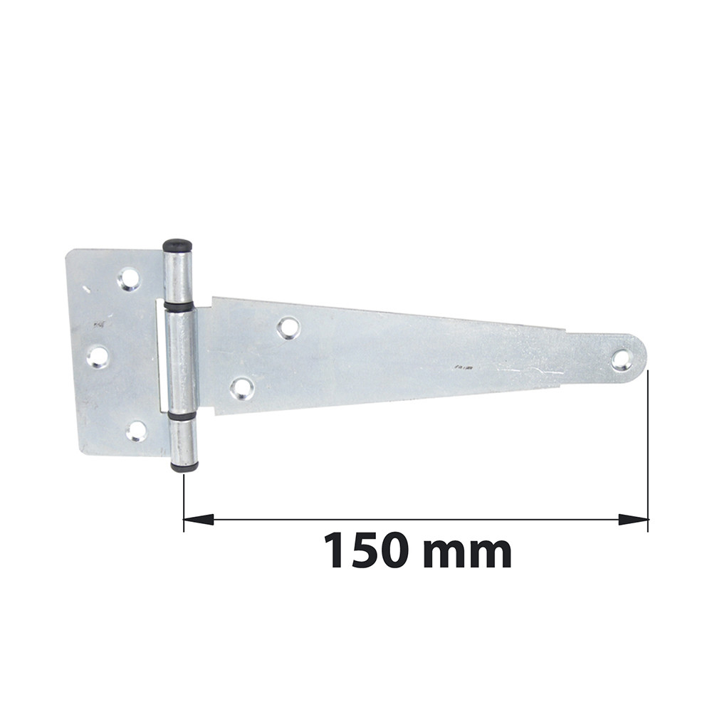 Penture anglaise axe composite L. 150 mm acier zingué blanc