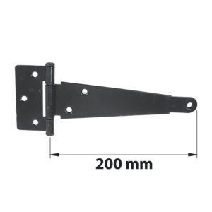 Penture anglaise axe composite L. 200 mm acier noir mat