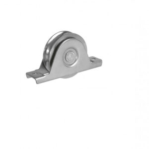 Roue à support intérieur acier zingué, H.90 x L.155 x P.32 mm