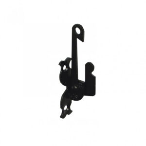Support d'espagnolette acier prépeint, H.130 x L.25 x P.40 mm