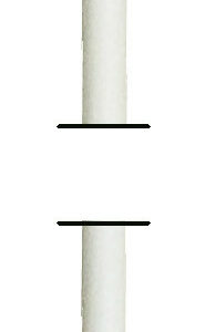 Tringle manivelle acier laqué, H.1200 x L.12 x P.12 mm