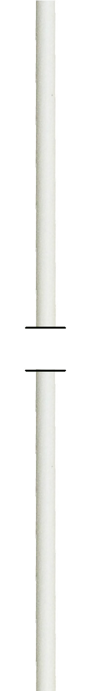 Tringle manivelle acier laqué, H.1200 x L.12 x P.12 mm