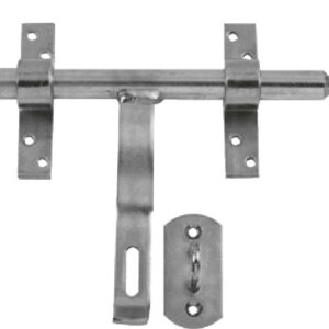 Verrou vervelle acier zingué, H.195 x L.200 x P.30 mm