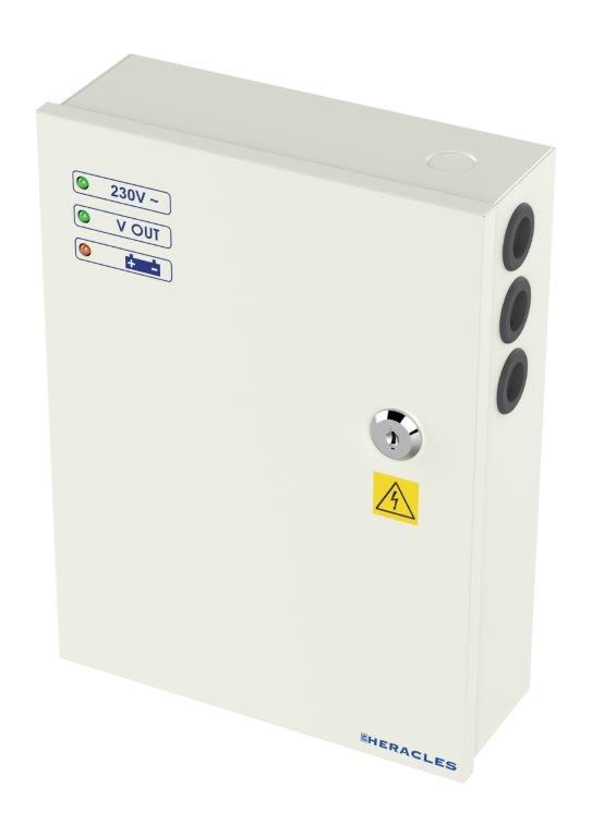 Alimentation secourue 12V DC 5A /24V DC 2,5A et relais défaut HERACLES PCA-ALIM1224S