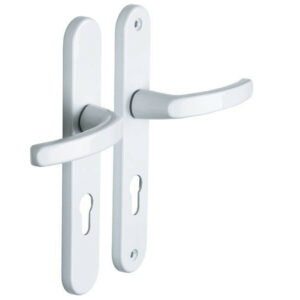 2 poignees de porte Baltic/beverly trou de cylindre ALPERTEC, aluminium entraxe 195 mm