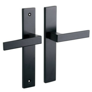 2 poignees de porte Nathan/loft sans trou ALPERTEC, acier entraxe 195 mm
