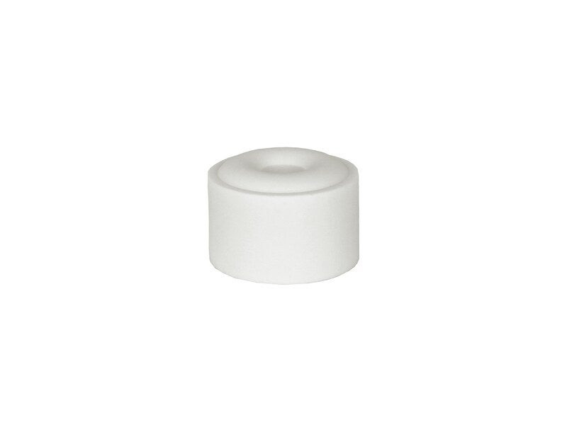 Lot de 4 butées de porte à fixer au sol ALPERTEC caoutchouc blanc D.4 cm x H. 2.5 cm