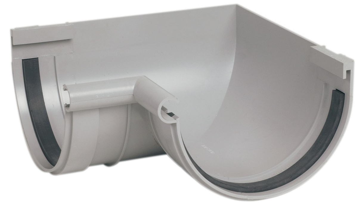 Angle intérieur à joint 90° pour gouttière demi-ronde LG33 NICOLL AI33