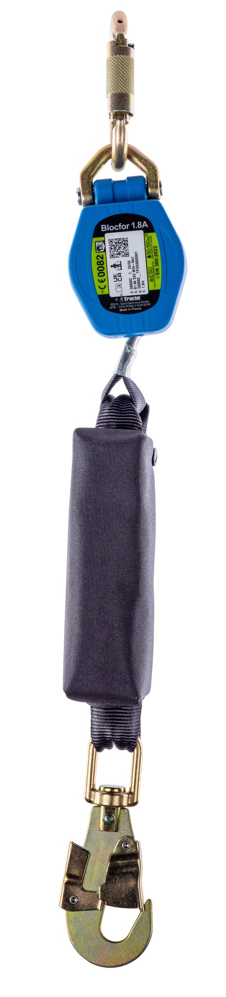 Antichute à rappel automatique Blocfor B1.8A ESD M24-M47 avec sangle TRACTEL 88882