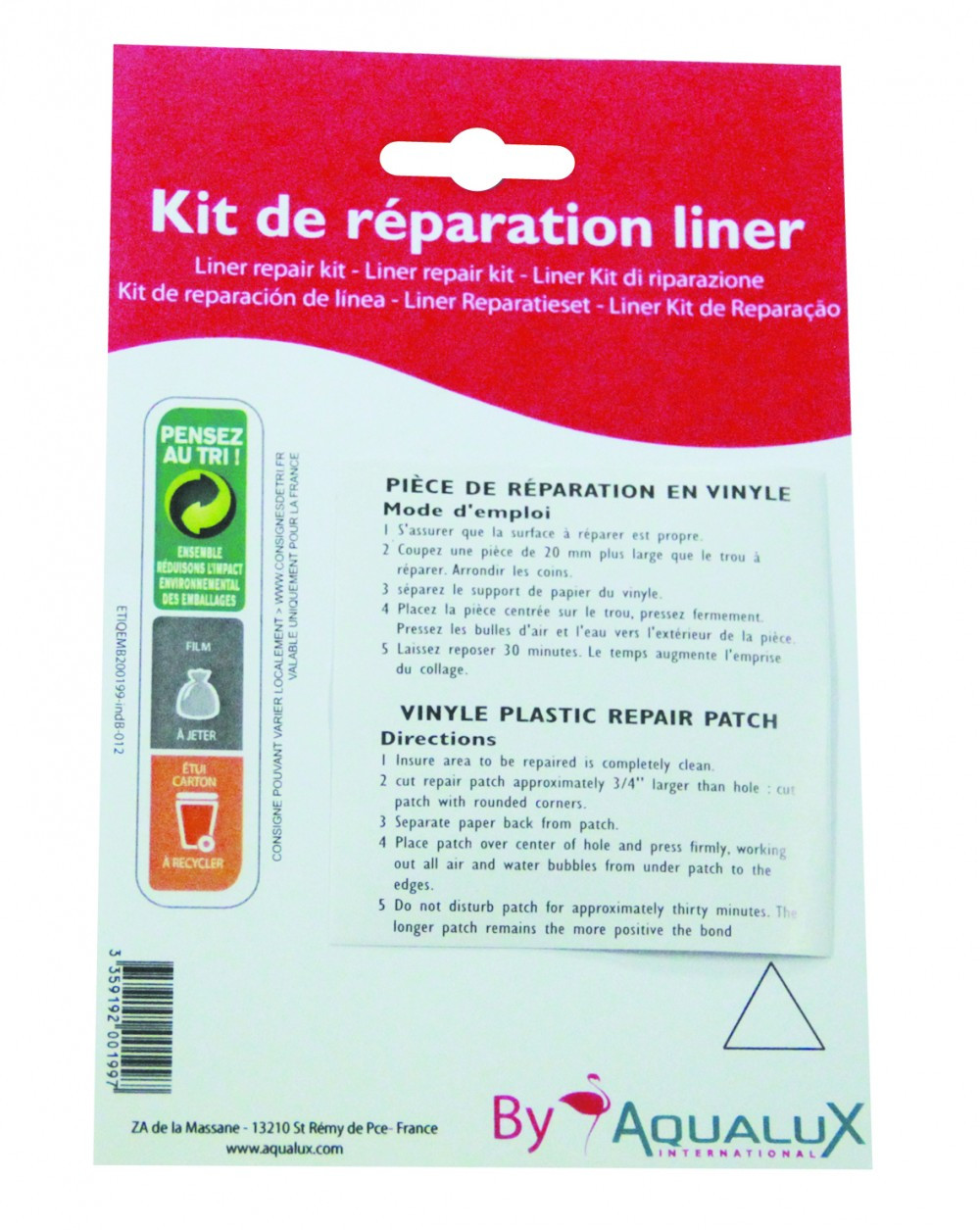 Kit d'entretien pour couverture de piscine AQUALUX