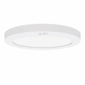 Spot à fixer ou à encastrer réglable Sensor led intégrée, rond blanc, Diam.16.5 cm