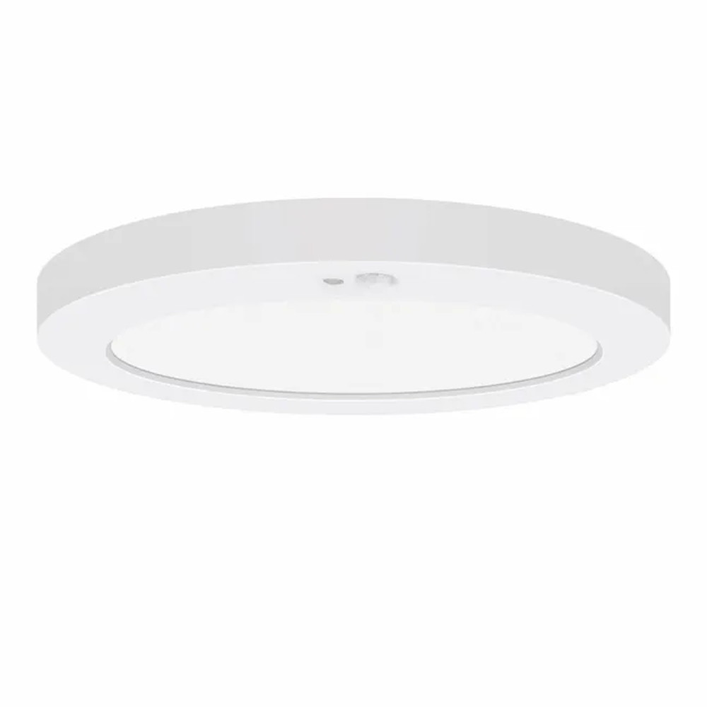 Spot à fixer ou à encastrer réglable Sensor led intégrée, rond blanc, Diam.16.5 cm
